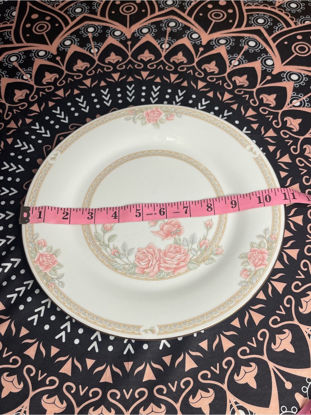 Vintage Porcelain Crown Ming "Christina" Fine China Dinner Plate and Salad Plate - Picture 7 of 7